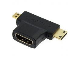 Разъем: HDMI F to Mini HDMI + Micro HDMI                  