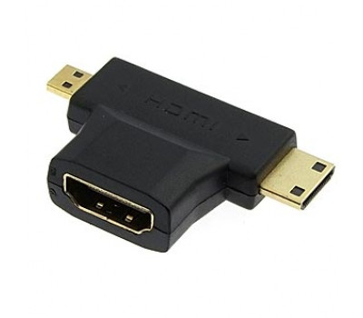 Разъем: HDMI F to Mini HDMI + Micro HDMI