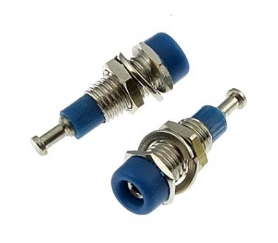 Клемма: ZP008 2mm Panel-mount Socket,BLUE Клемма: ZP008 2mm Panel-mount Socket,BLUE