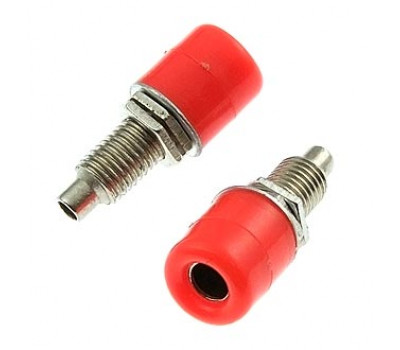 Клемма: ZP011 4mm Panel-mount Socket,RED