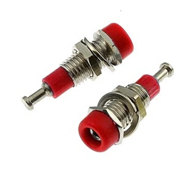 Клемма: ZP008 2mm Panel-mount Socket,RED