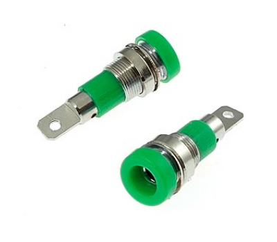 Клемма: ZP009 4mm Panel-mount Socket,GREEN Клемма: ZP009 4mm Panel-mount Socket,GREEN