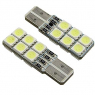 Освещение для автомобиля: T10 1.2W 12LED 5050 95Lm                          