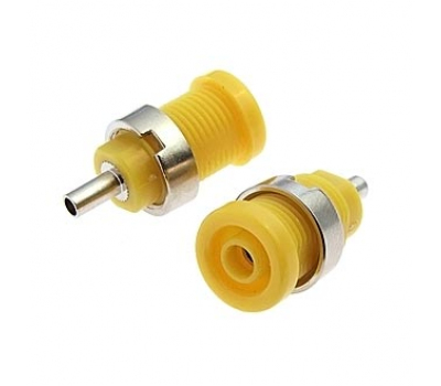 Клемма: ZP014 4mm Panel-mount Socket,YELLOW Клемма: ZP014 4mm Panel-mount Socket,YELLOW