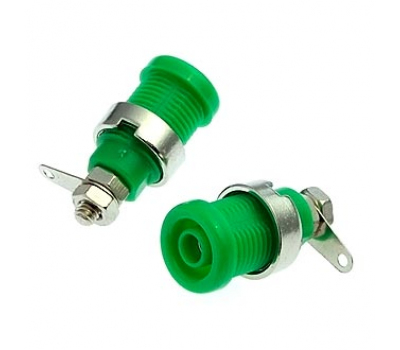 Клемма: ZP016 4mm Panel-mount Socket,GREEN Клемма: ZP016 4mm Panel-mount Socket,GREEN