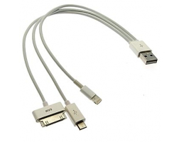 Шнур для мобильных устройств: USB to iPhone 4/5 Micro USB                       