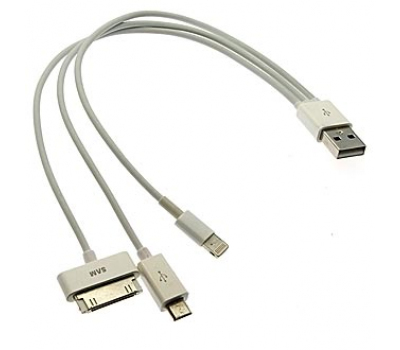 Шнур для мобильных устройств: USB to iPhone 4/5 Micro USB