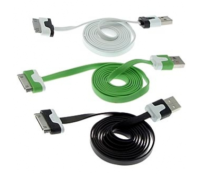 Шнур для мобильных устройств: USB to iPhone 4 flat 1m