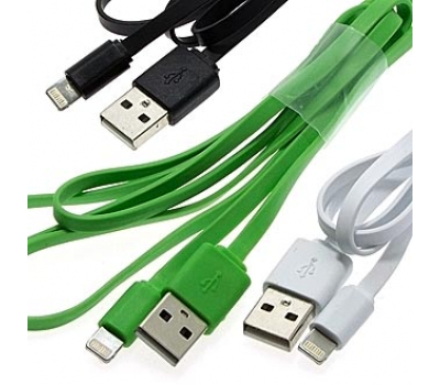 Шнур для мобильных устройств: USB to iPhone 5 flat 1m