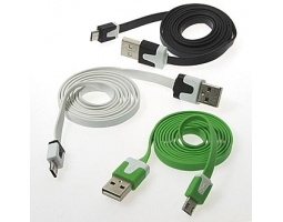 Шнур для мобильных устройств: USB to Micro USB flat 1m                          