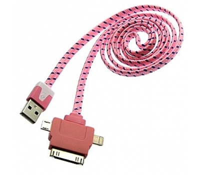 Шнур для мобильных устройств: MicroUSB/iPhone 4/5 Flat FB 1M Шнур для мобильных устройств: MicroUSB/iPhone 4/5 Flat FB 1M