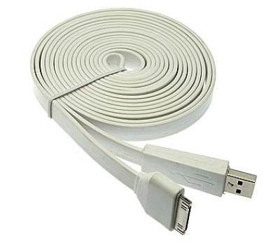 Шнур для мобильных устройств: USB to iPhone 4 big Flat 3m