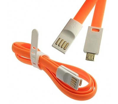Шнур для мобильных устройств: USB to MicroUSB Magnet Flat 1m