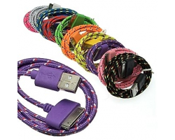 Шнур для мобильных устройств: USB to iPhone4 Round braid 1m                     