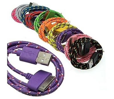 Шнур для мобильных устройств: USB to iPhone4 Round braid 1m
