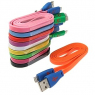 Шнур для мобильных устройств: USB to iPhone5 Flat Flash smile 1m                