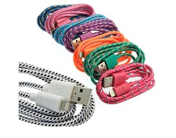 Шнур для мобильных устройств: USB to iPhone5 round braid 1m                     
