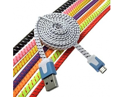 Шнур для мобильных устройств: USB to Micro USB flat braid 1m                    