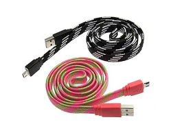 Шнур для мобильных устройств: USB to micro USB Flat FB 1M                       