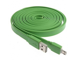 Шнур для мобильных устройств: USB to MicroUSB big Flat 3m                       