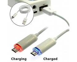 Шнур для моб. устр.: USB to MicroUSB Red/Blue LED cheker               