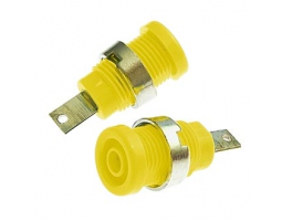 Клемма: ZP013 4mm Panel-mount Socket,YELLOW Клемма: ZP013 4mm Panel-mount Socket,YELLOW