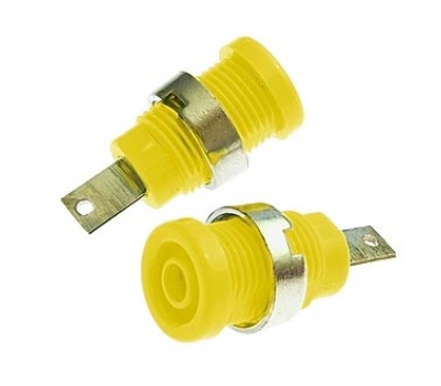 Клемма: ZP013 4mm Panel-mount Socket,YELLOW Клемма: ZP013 4mm Panel-mount Socket,YELLOW