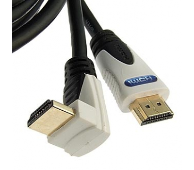 Шнур интерфейсный: HDMI to HDMI 90* 1.4v OFC 10m