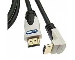 Шнур интерфейсный: HDMI to HDMI 90* 1.4v OFC 1m                      