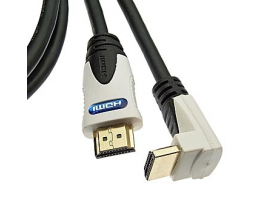 Шнур интерфейсный: HDMI to HDMI 90* 1.4v OFC 2m                      