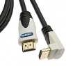 Шнур интерфейсный: HDMI to HDMI 90* 1.4v OFC 1m                      