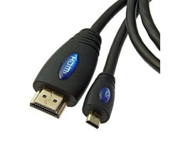 Шнур интерфейсный: Micro-HDMI to HDMI 1.4v OFC 1m                    