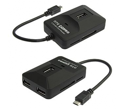 USB разветвитель и адаптер: USB OTG card reader adapter 5in1
