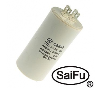 Конденсатор: CBB60 70UF 450V (SAIFU) Конденсатор: CBB60 70UF 450V (SAIFU)