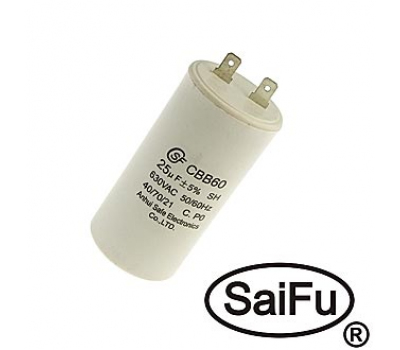 Конденсатор: CBB60  25uF  630V  (SAIFU)