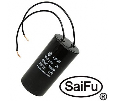 Конденсатор: CBB60  45uF  450V WIRE (SAIFU)