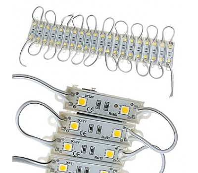 Светодиодный модуль: 5050 2LED 12V 0.48W W-W Светодиодный модуль: 5050 2LED 12V 0.48W W-W