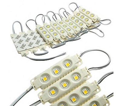 Светодиодный модуль: 5050 3LED 12V  0.75W W-W IP65