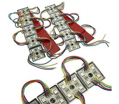 Светодиодный модуль: 5050 4LED 12V 1W RGB
