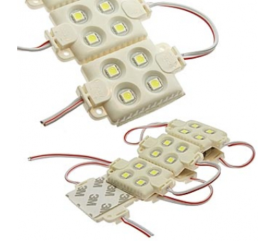 Светодиодный модуль: 5050 4LED 12V 1W W IP65 Светодиодный модуль: 5050 4LED 12V 1W W IP65