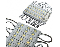 Светодиодный модуль: 5050 3LED LENS 12V 0.75W W-W IP65 Светодиодный модуль: 5050 3LED LENS 12V 0.75W W-W IP65