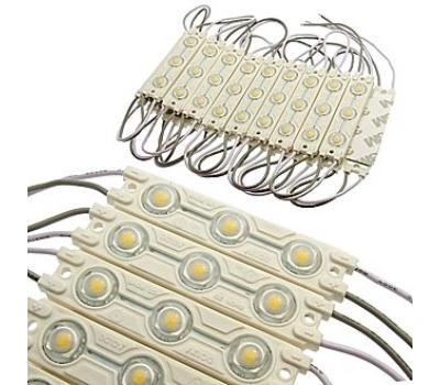 Светодиодный модуль: 5730 3LED LENS Al plate 12V 1.5W WW Светодиодный модуль: 5730 3LED LENS Al plate 12V 1.5W WW