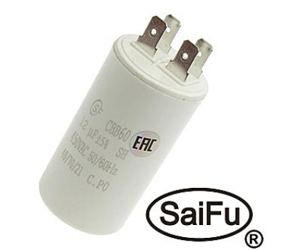 Конденсатор: CBB60  12uF  450V (SAIFU)
