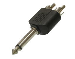 Разъем переходной: 7-0181 / 6.35 mono-2RCA plug Разъем переходной: 7-0181 / 6.35 mono-2RCA plug