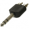 Разъем переходной: 7-0182 / 6.35 stereo-2RCA plug                    