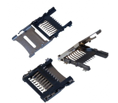 Держатель карт: microSD SMD 8pin 1.8H Держатель карт: microSD SMD 8pin 1.8H
