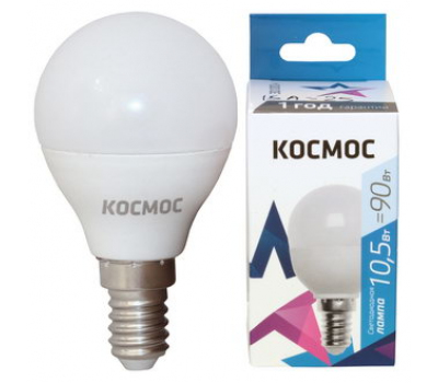 Лампа светодиодная: Космос LkeLED10.5wGL45E1445