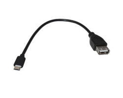 Компьютерный шнур: USB2.0 A(f)-micro USB B(m) B 0.2m                 