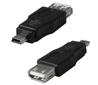 Разъем USB: USB2.0 A(f)-mini USB B(m) Разъем USB: USB2.0 A(f)-mini USB B(m)