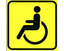 Информационный знак: Инвалид 150х150                                   